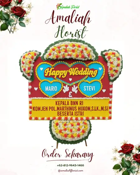 Papan Bunga Pernikahan Warung Jaud